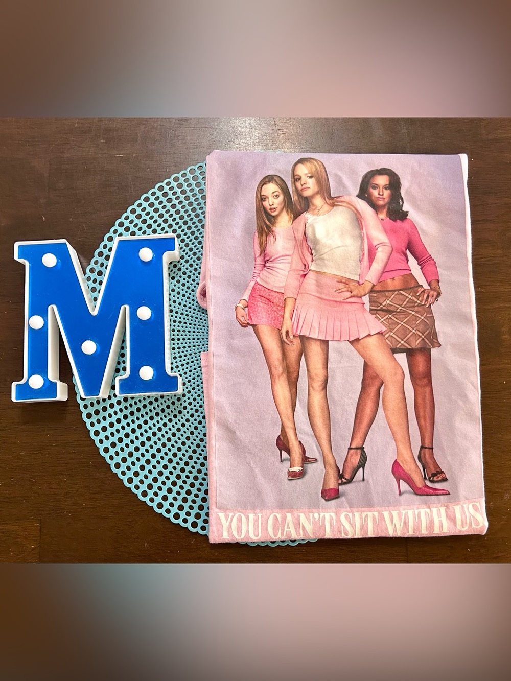 Mean Girls Shirt;  Large Pink “You Can't Sit With Us” Graphic Tee